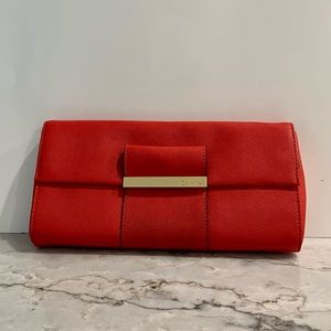 Calvin Klein Red Clutch with Chain